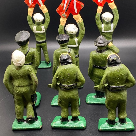 Vintage Barclay Manoil Cast Iron Toy Soldiers Lot of 10 WWII Pre-1970’s - Picture 12 of 13